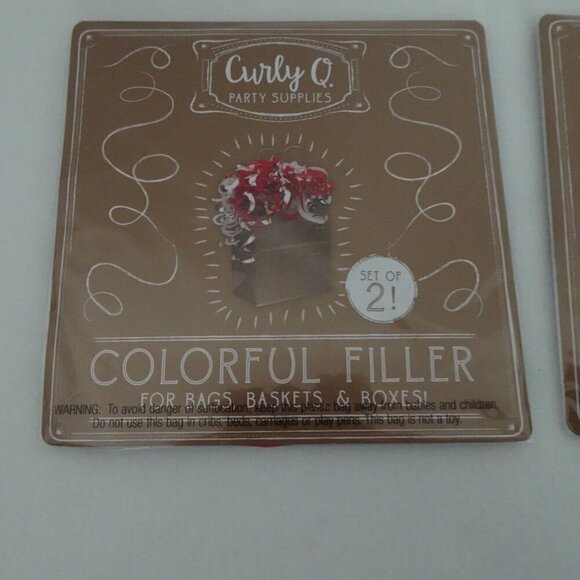 Gift Bag Filler No Mess Reusable For FOUR Bags Baskets Boxes Red White Silver - Picture 2 of 10